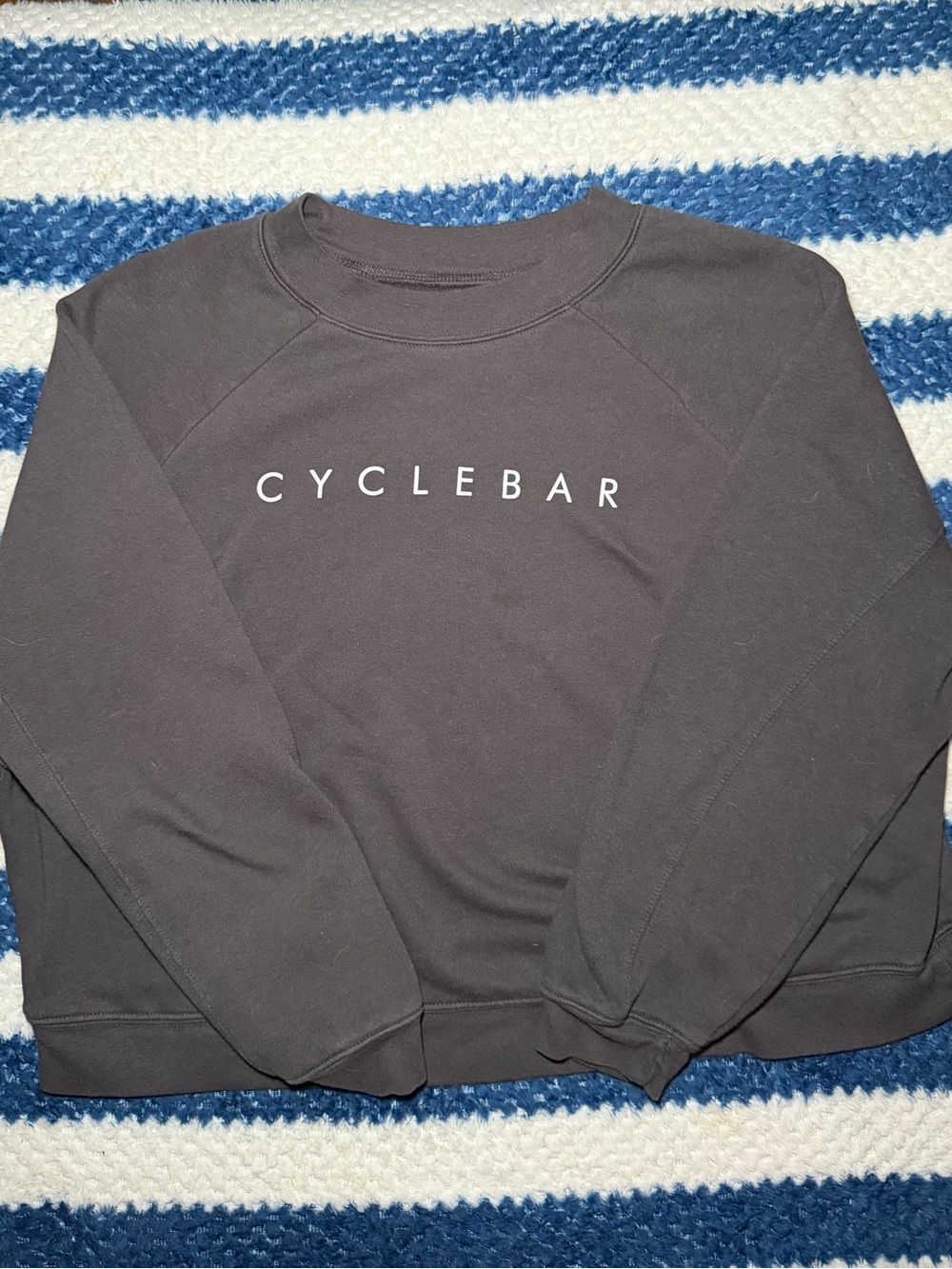 Cyclebar Dark Gray Crewneck Sweatshirt with White Logo